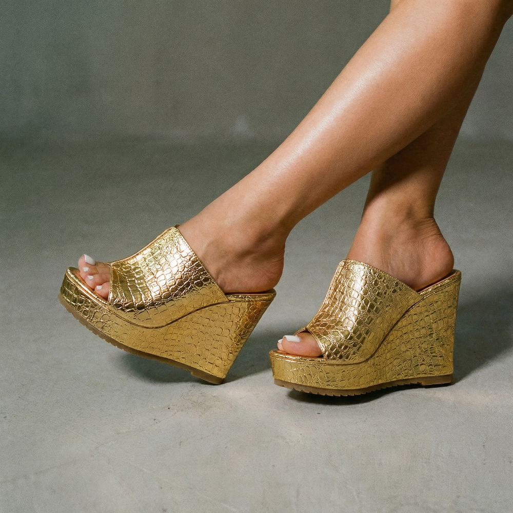 Fernanda | Sandalias de Tacón con Plataforma Cuña