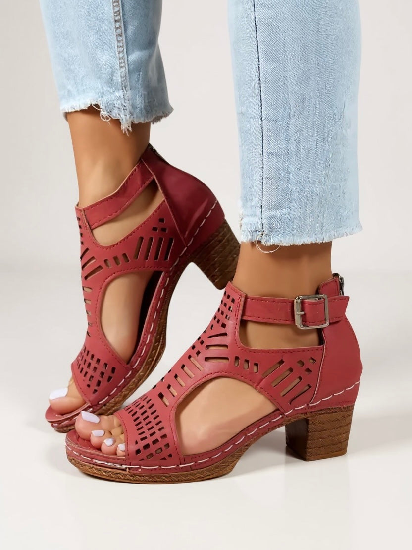 Fernanda | Sandalias de Tacón con Recortes