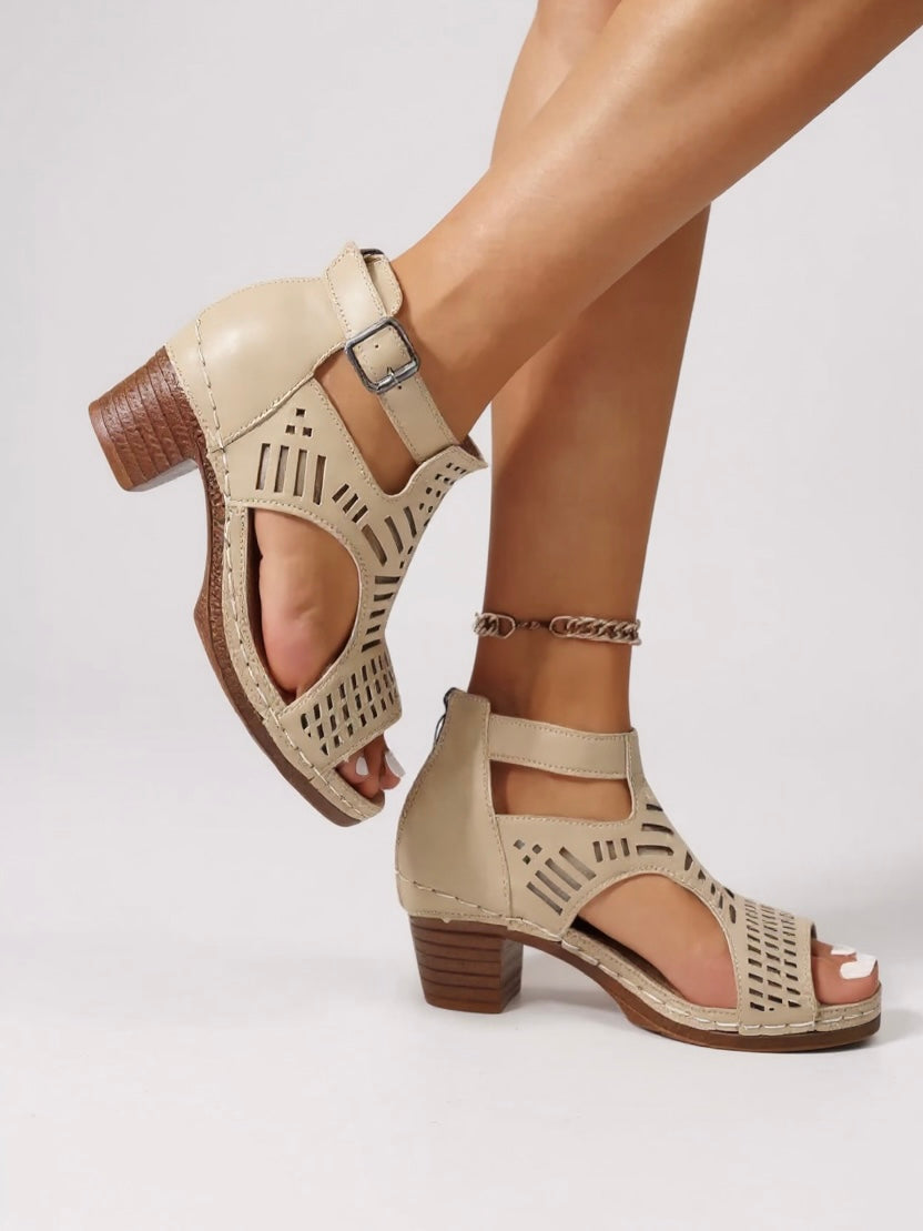 Fernanda | Sandalias de Tacón con Recortes