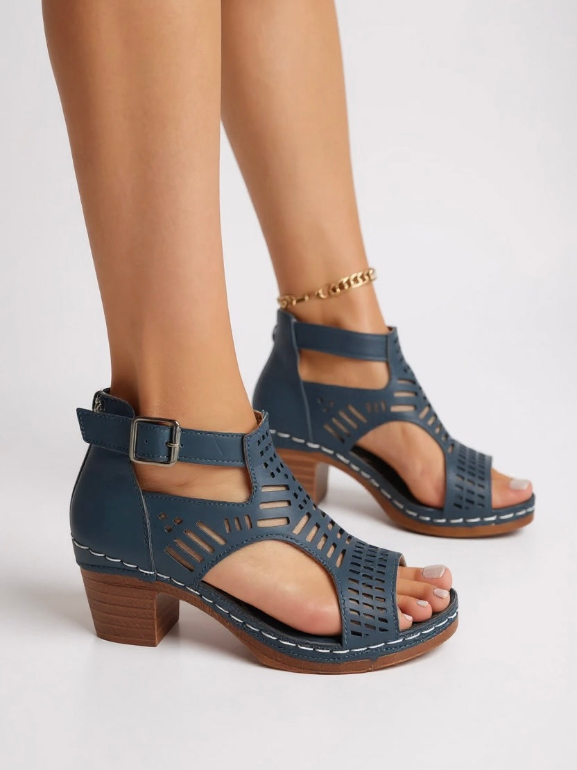 Fernanda | Sandalias de Tacón con Recortes