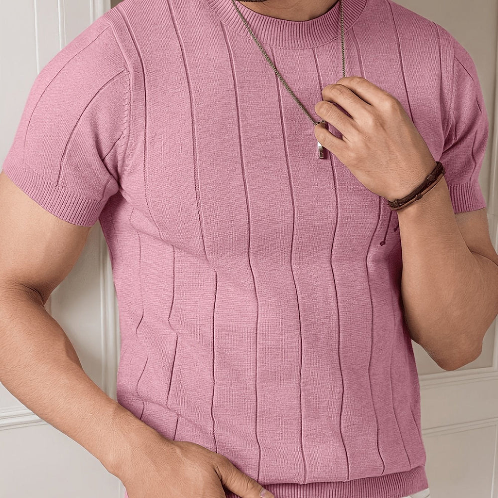 Gael | Playera Texturizada Manga Corta Cuello Redondo