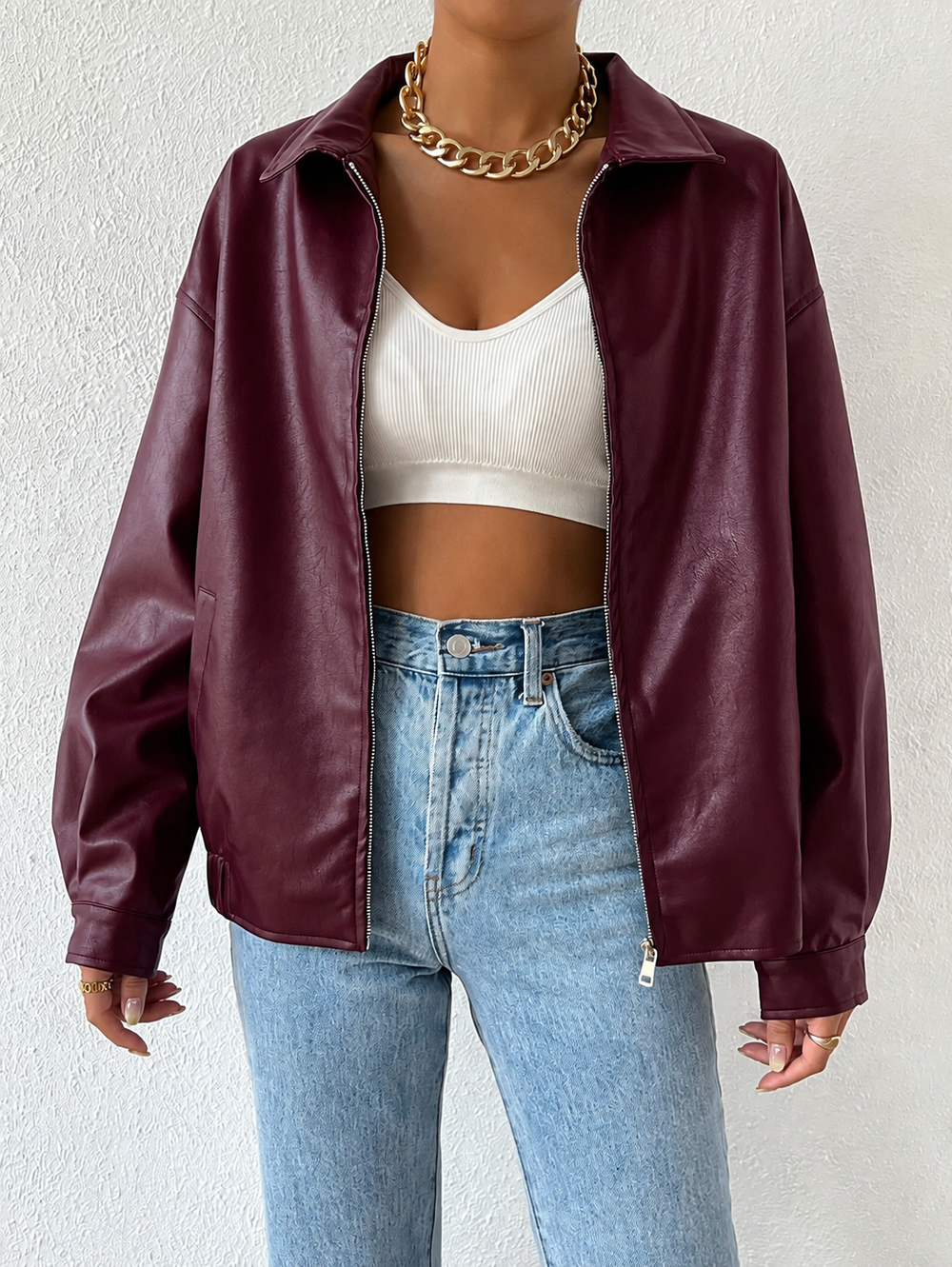 Guadalupe | Chaqueta Oversize Hombros Caídos con Cuello
