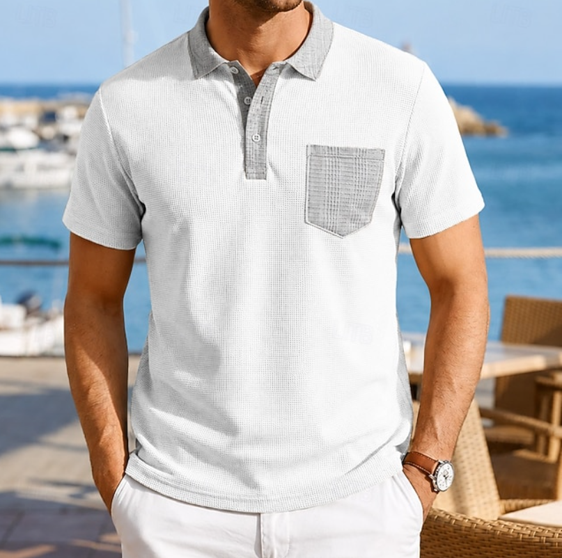 Harrison | Playera Polo con Bolsillo en Contraste