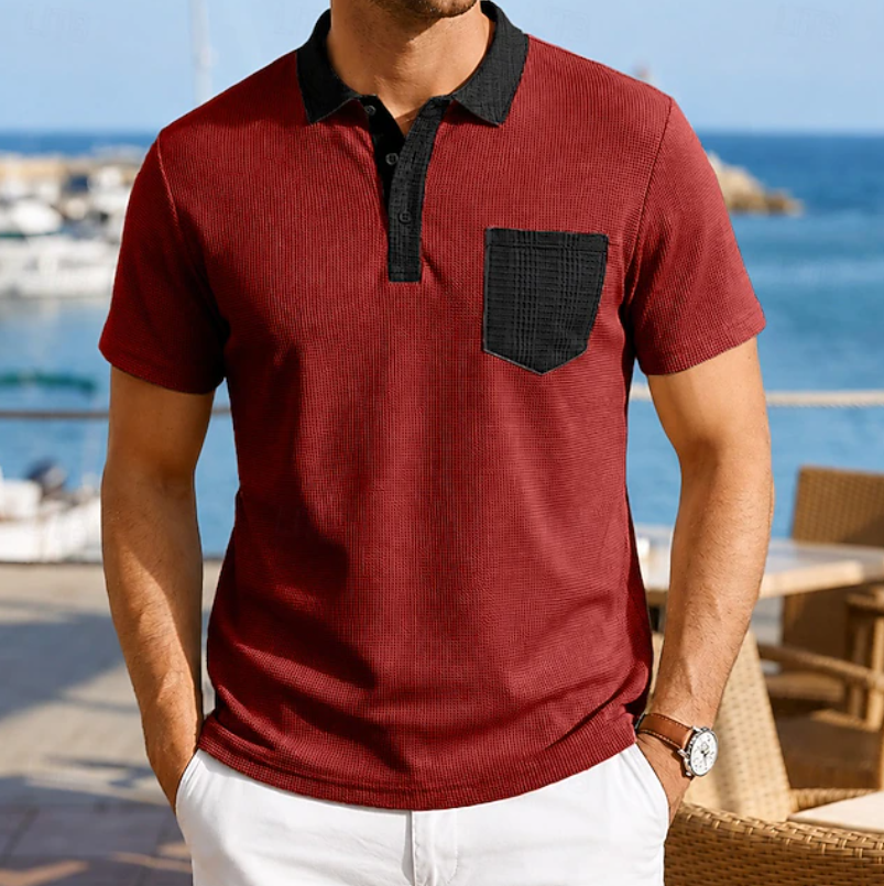 Harrison | Playera Polo con Bolsillo en Contraste
