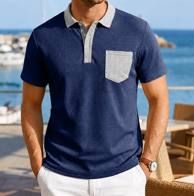 Harrison | Playera Polo con Bolsillo en Contraste