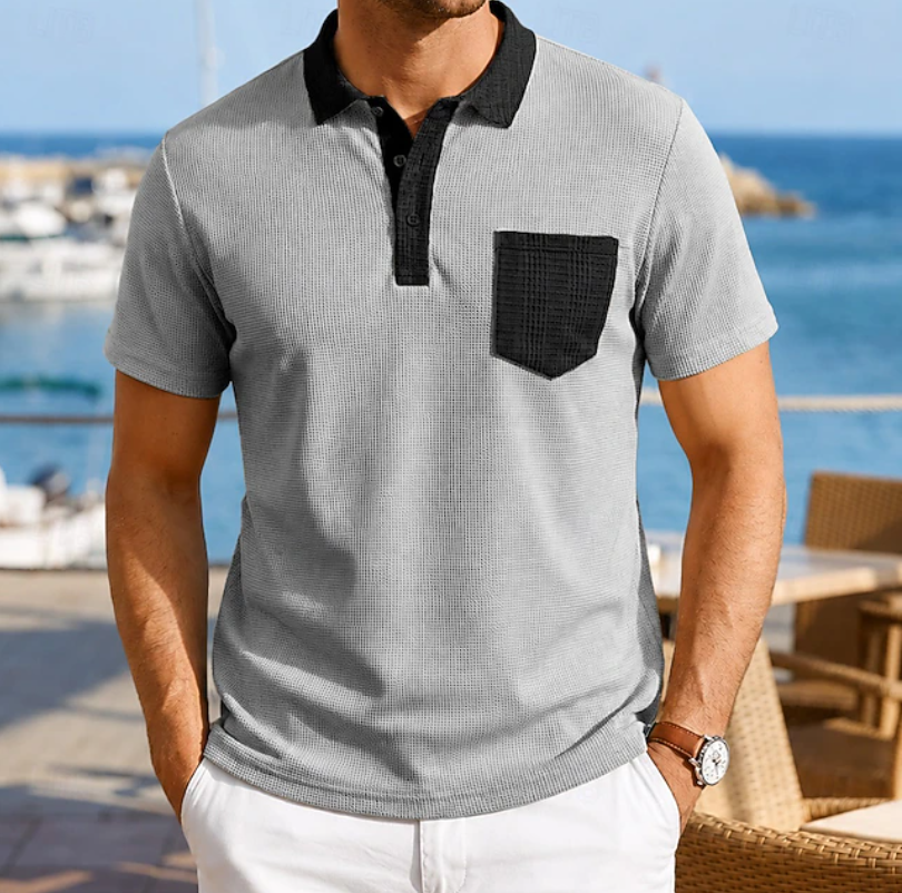 Harrison | Playera Polo con Bolsillo en Contraste