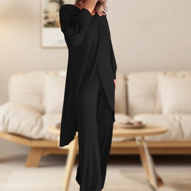 Itzel | Conjunto Dos Piezas Blusa y Pantalón Ancho