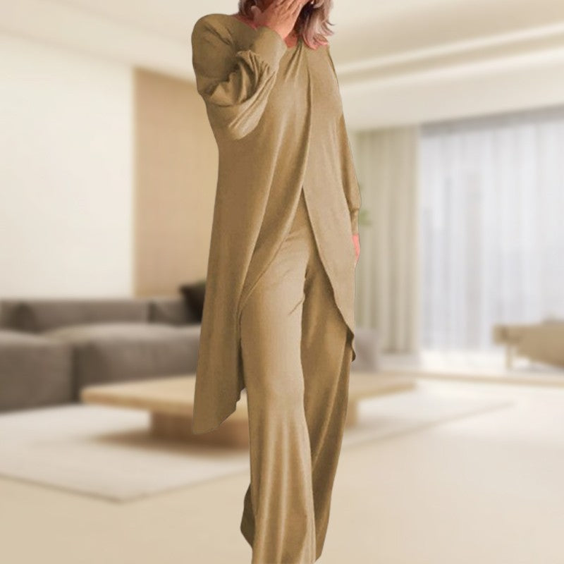 Itzel | Conjunto Dos Piezas Blusa y Pantalón Ancho