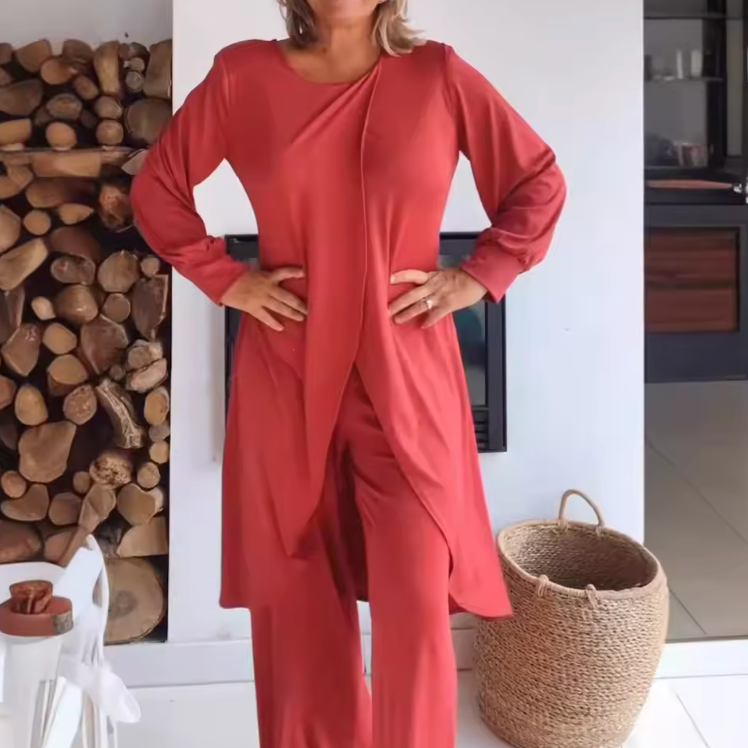 Itzel | Conjunto Dos Piezas Blusa y Pantalón Ancho