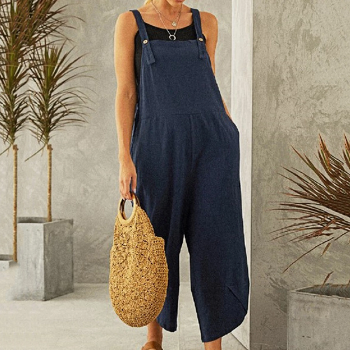 Itzel | Jumpsuit de Pierna Ancha sin Mangas