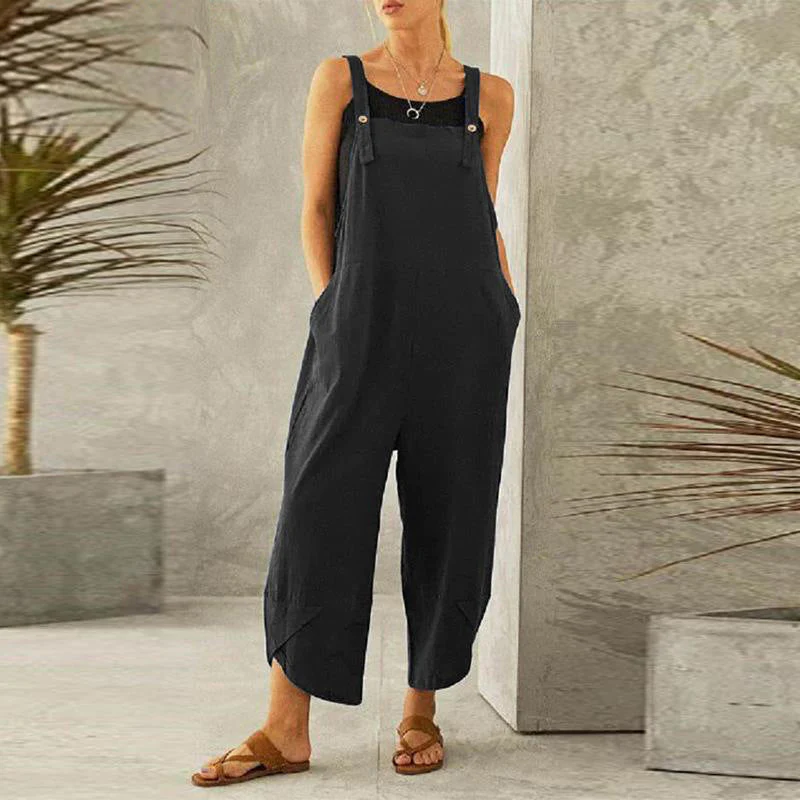 Itzel | Jumpsuit de Pierna Ancha sin Mangas