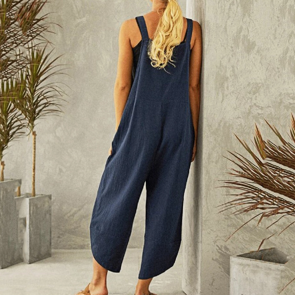 Itzel | Jumpsuit de Pierna Ancha sin Mangas