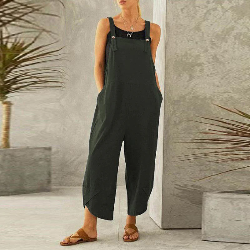 Itzel | Jumpsuit de Pierna Ancha sin Mangas
