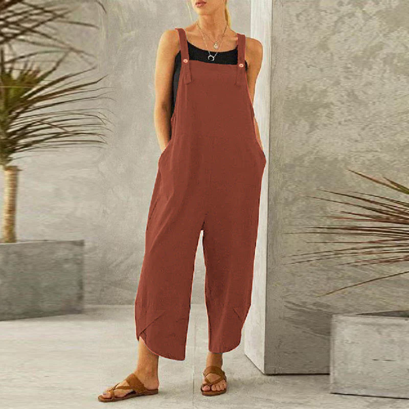 Itzel | Jumpsuit de Pierna Ancha sin Mangas