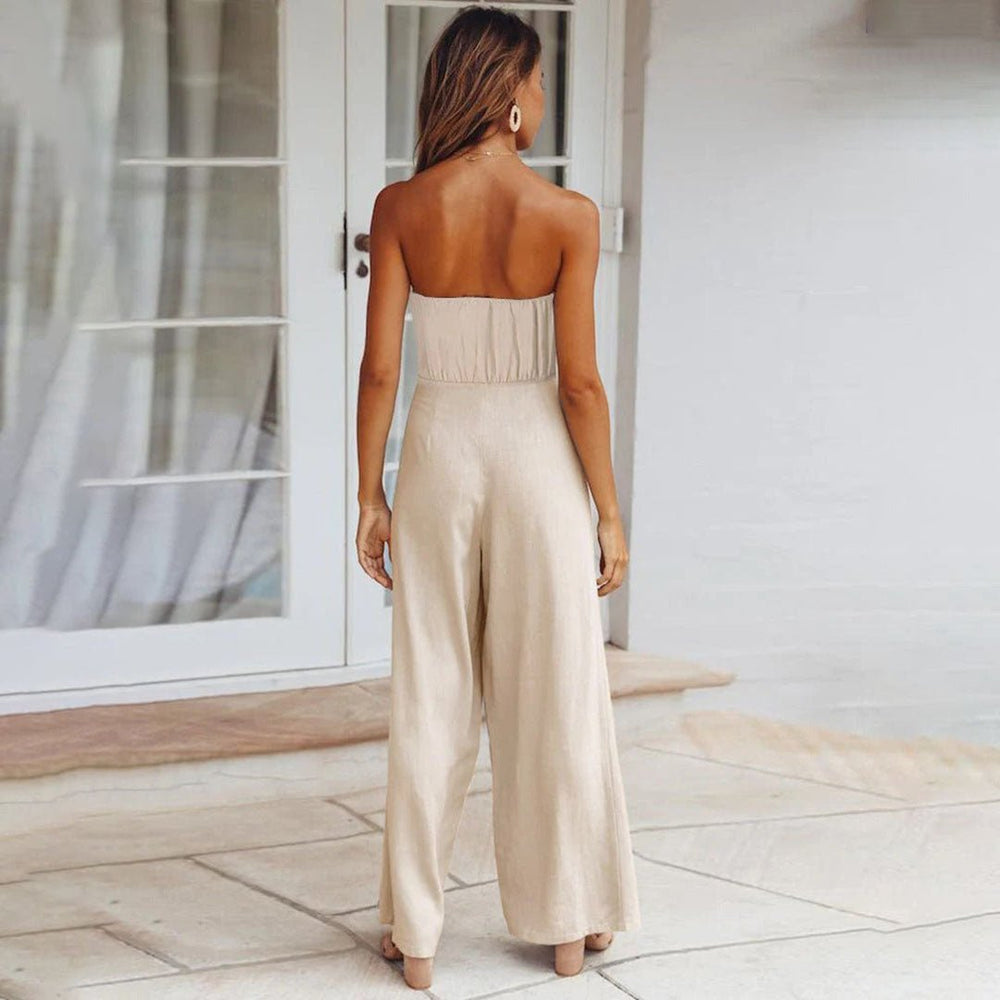 Itzel | Jumpsuit Palabra de Honor de Pierna Ancha