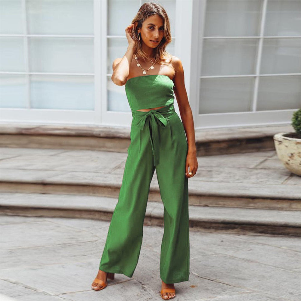 Itzel | Jumpsuit Palabra de Honor de Pierna Ancha