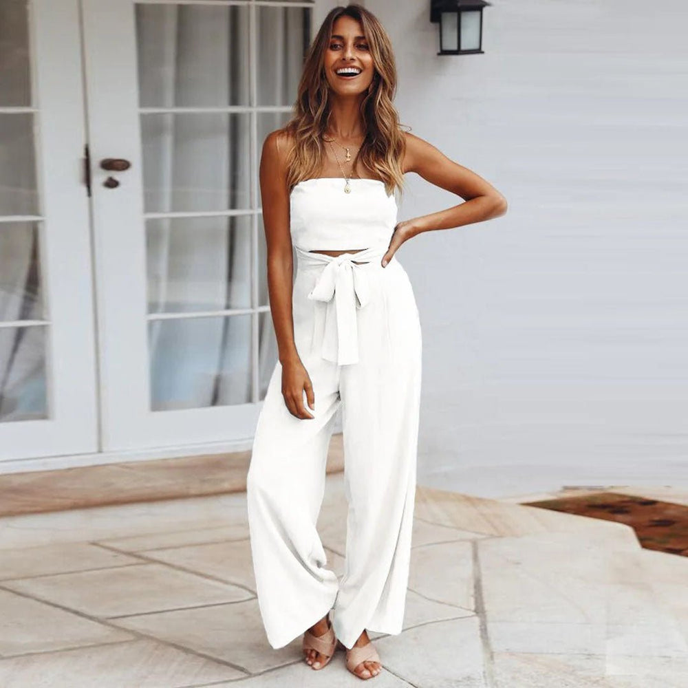 Itzel | Jumpsuit Palabra de Honor de Pierna Ancha