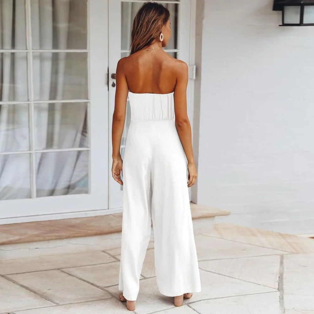 Itzel | Jumpsuit Palabra de Honor de Pierna Ancha