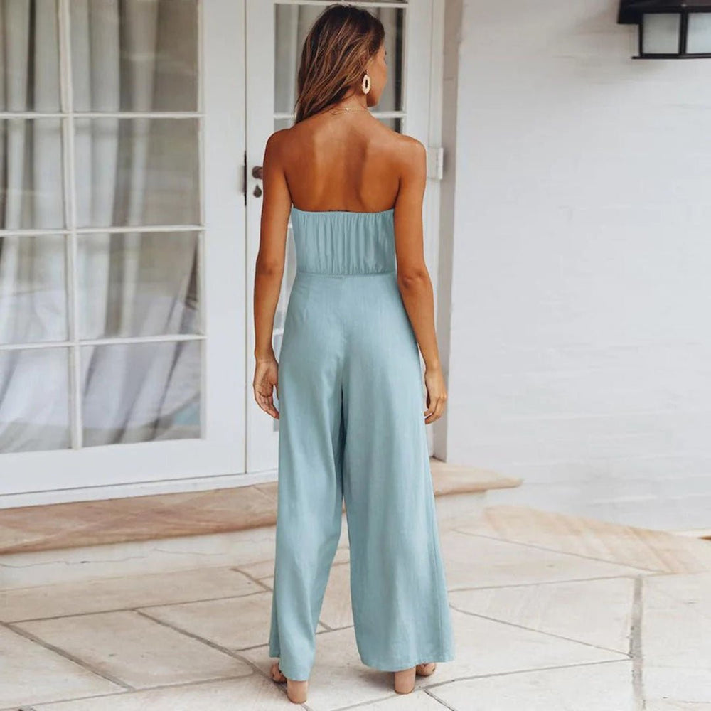 Itzel | Jumpsuit Palabra de Honor de Pierna Ancha
