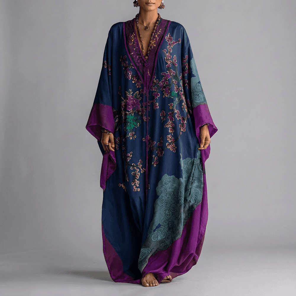 Lucía | Vestido Largo con Manga Murciélago