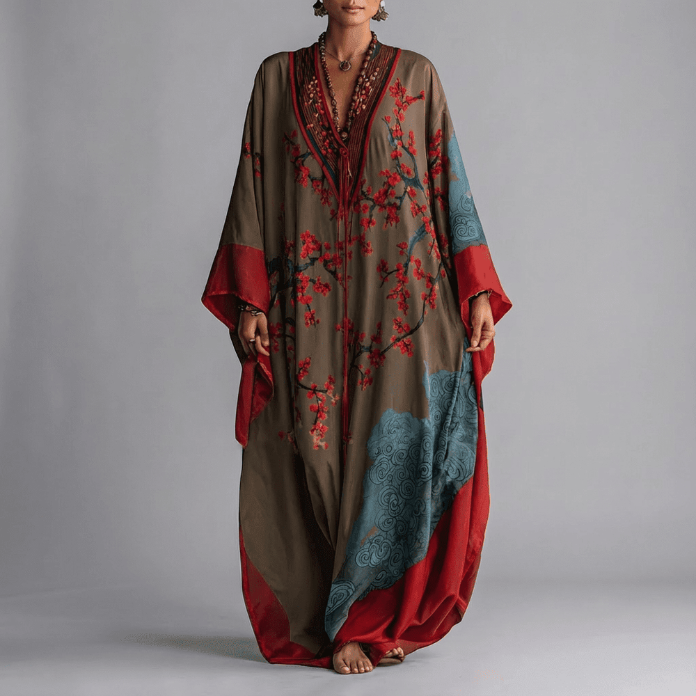 Lucía | Vestido Largo con Manga Murciélago