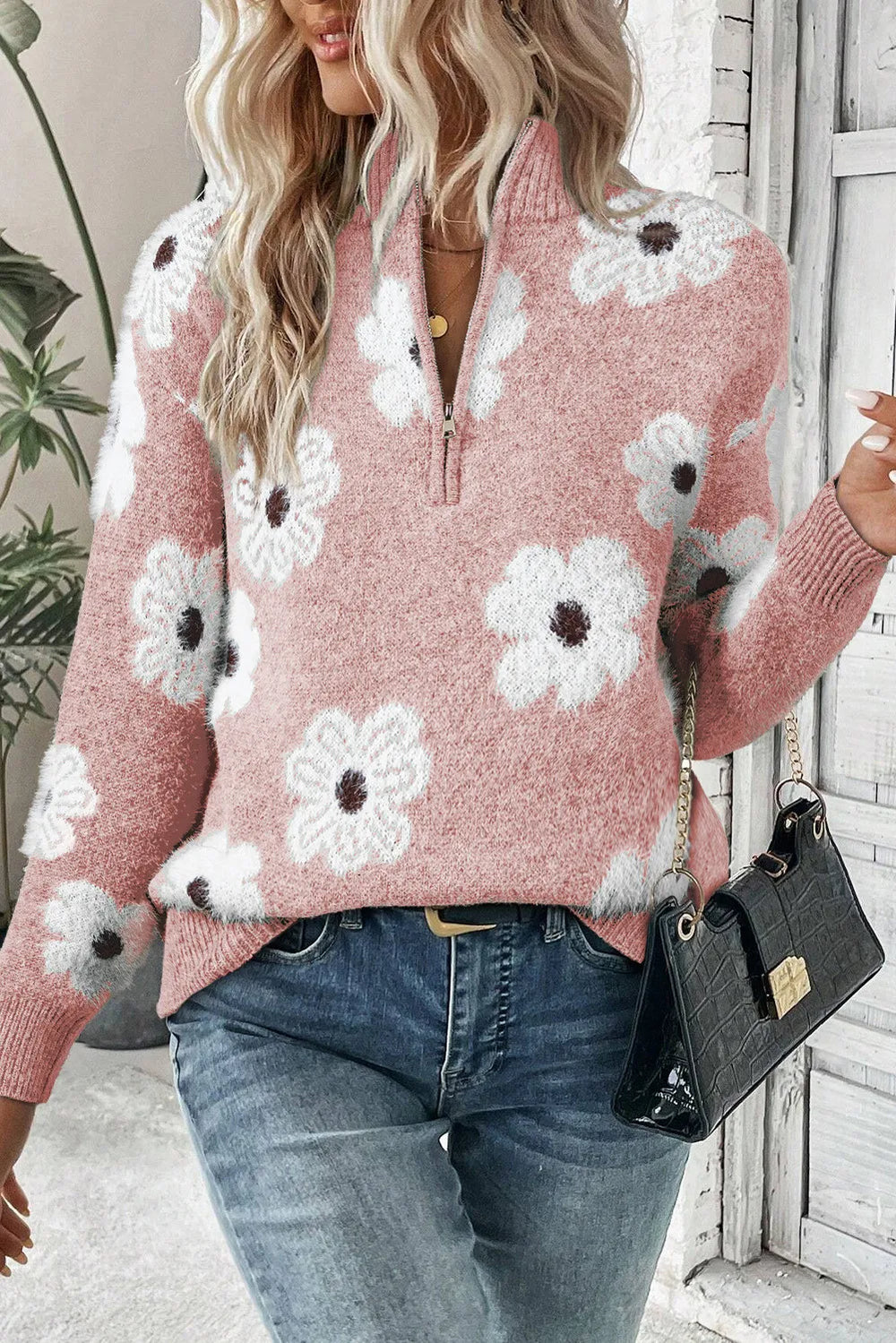 Mariana | Cárdigan Tejido con Estampado Floral