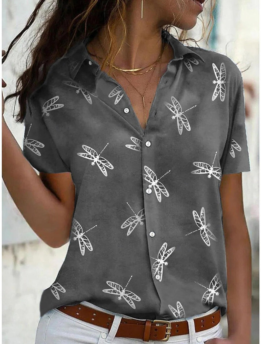 Marisol | Blusa de Manga Corta con Estampado
