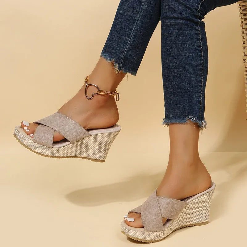Marisol | Sandalias de Tacón de Cuña Elegantes