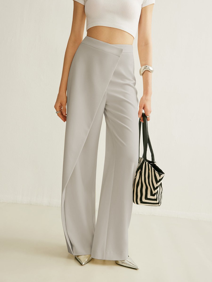 Paloma | Pantalón Palazzo Tiro Alto Asimétrico
