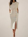 Paloma | Vestido Midi con Abertura Lateral