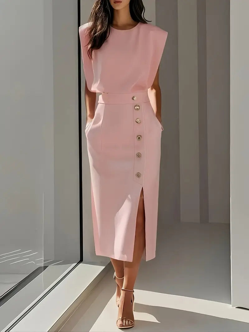 Paloma | Vestido Midi con Abertura Lateral
