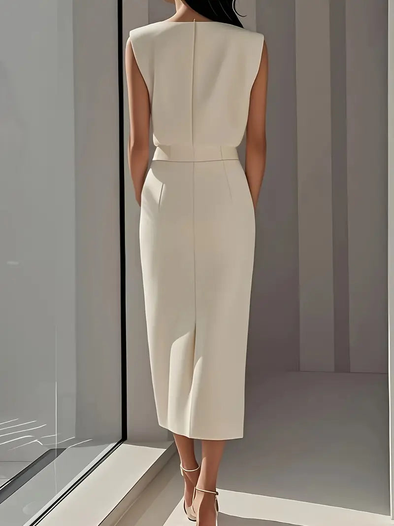 Paloma | Vestido Midi con Abertura Lateral
