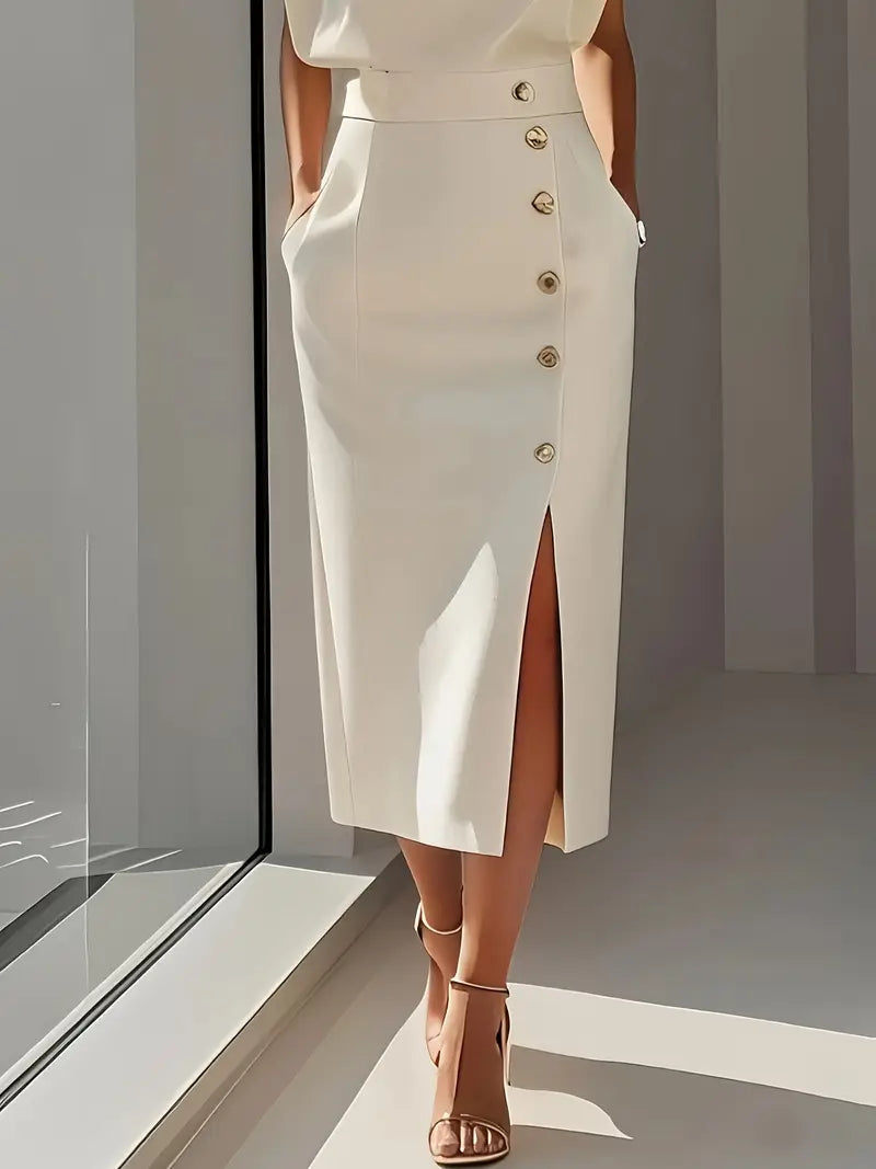 Paloma | Vestido Midi con Abertura Lateral