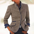 Regina | Blazer Elegante Liso de Manga Larga