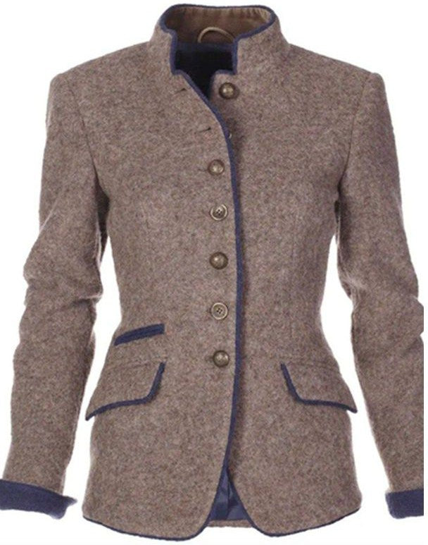 Regina | Blazer Elegante Liso de Manga Larga