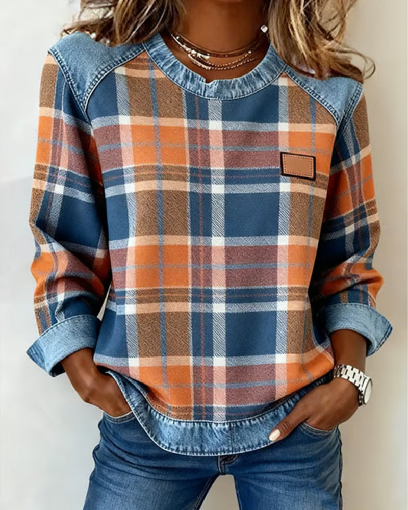 Regina | Suéter Tejido con Diseño Patchwork