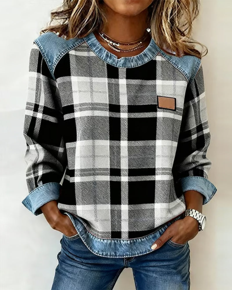 Regina | Suéter Tejido con Diseño Patchwork