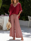 Renata | Conjunto Rayas Top y Pantalón Ancho