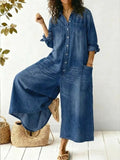 Renata | Jumpsuit de Mezclilla con Pierna Ancha