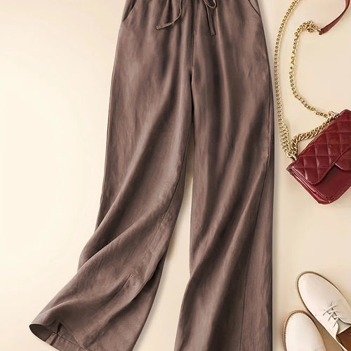 Renata | Pantalón Pierna Ancha con Cordón Ajustable