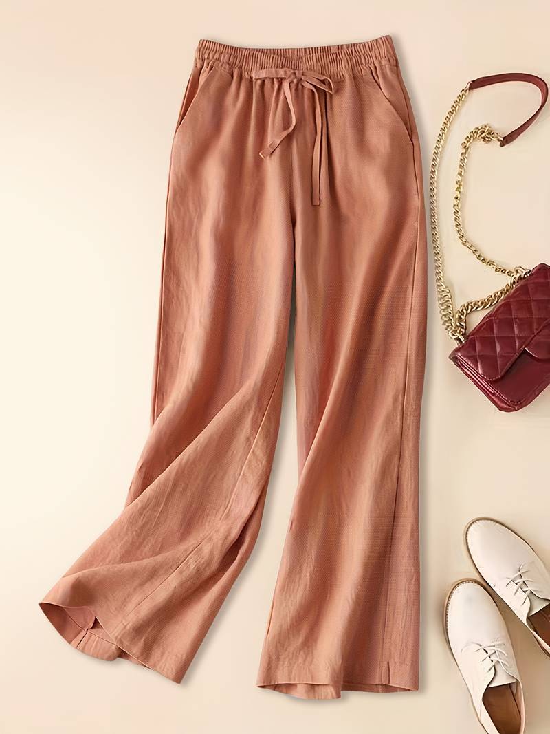 Renata | Pantalón Pierna Ancha con Cordón Ajustable