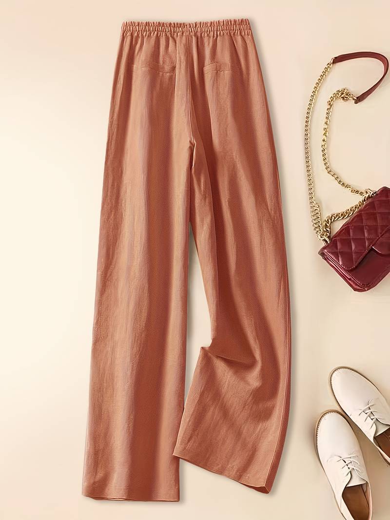 Renata | Pantalón Pierna Ancha con Cordón Ajustable