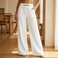 Rosalía | Pantalón de Pierna Ancha con Cadena Dorada