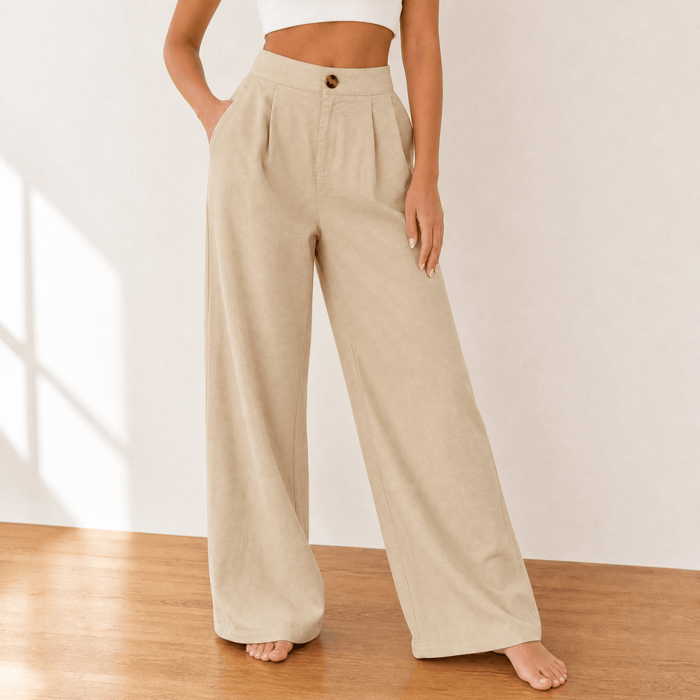 Rosalía | Pantalón de Vestir Pierna Ancha Talle Alto
