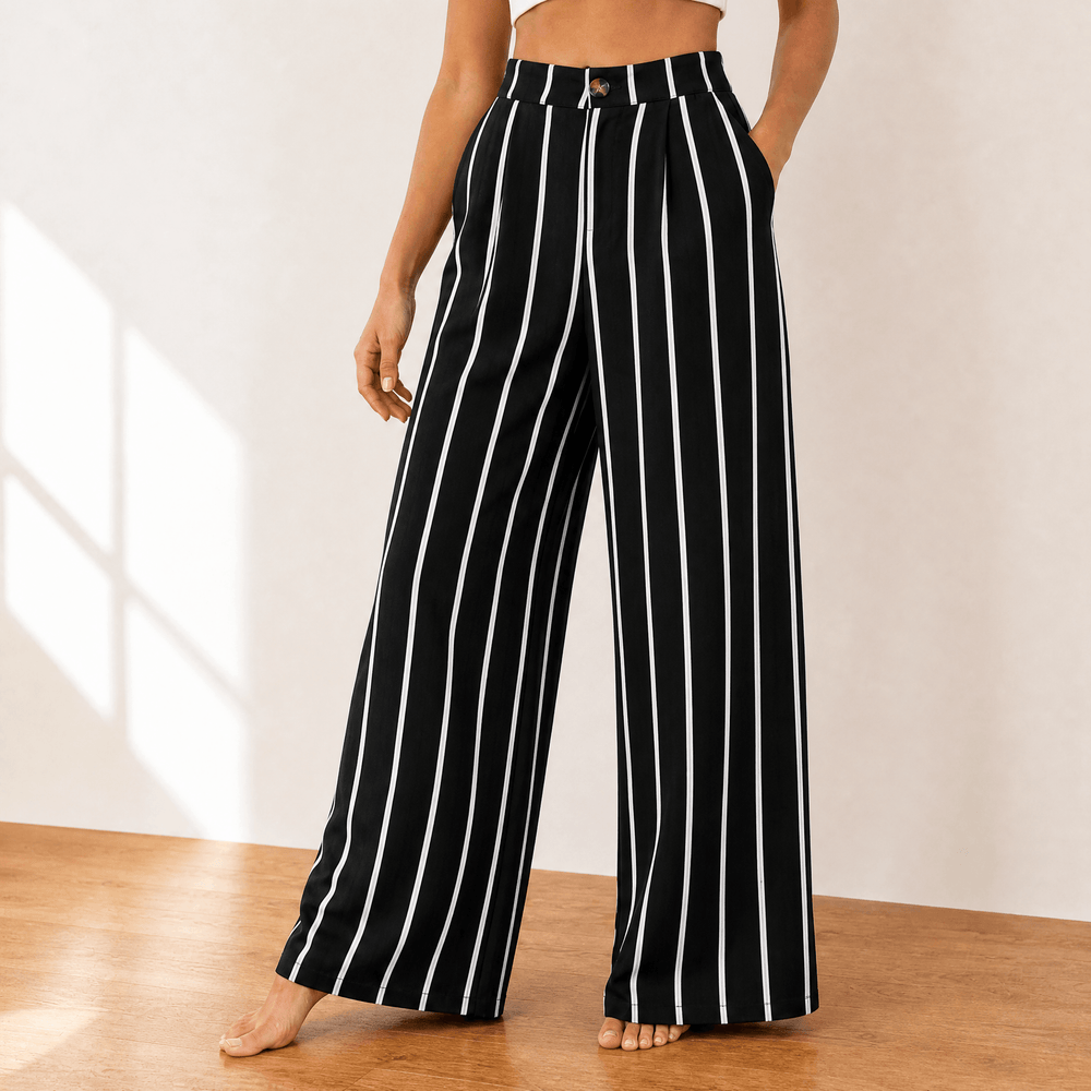 Rosalía | Pantalón de Vestir Pierna Ancha Talle Alto