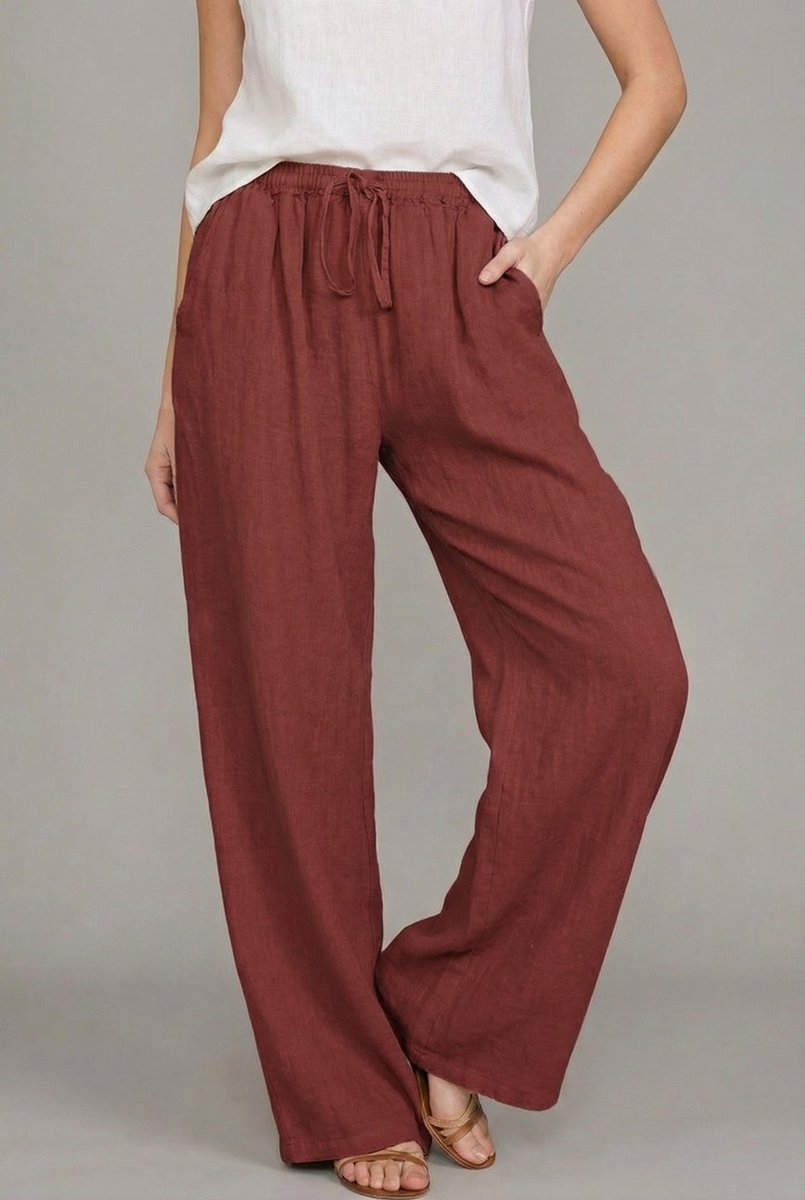 Rosalía | Pantalón Palazzo con Cordón Ajustable
