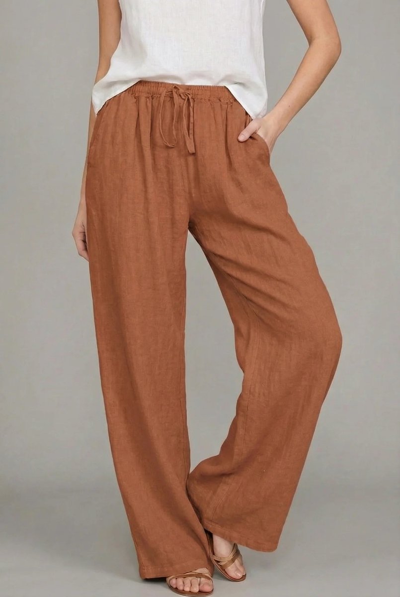 Rosalía | Pantalón Palazzo con Cordón Ajustable