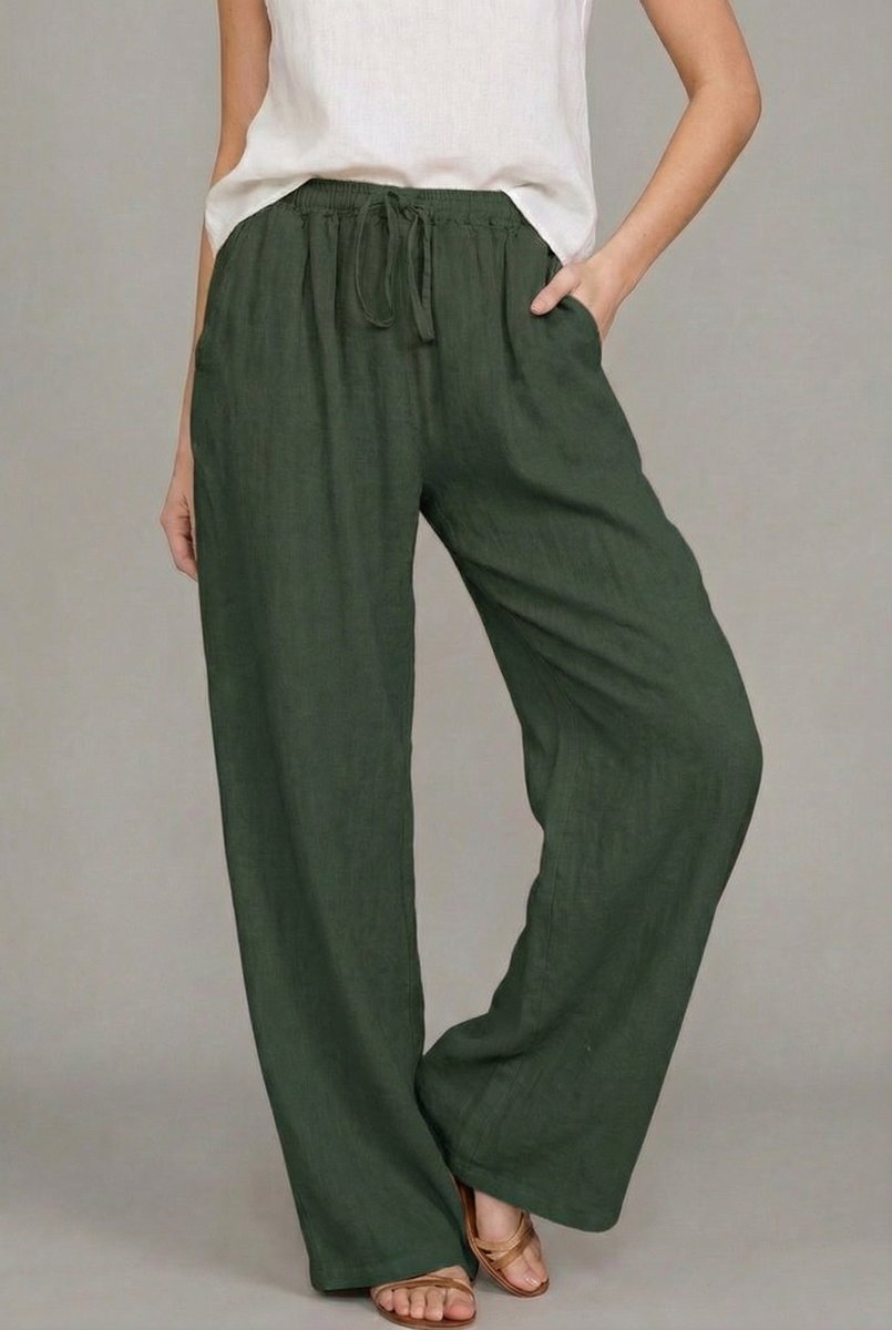 Rosalía | Pantalón Palazzo con Cordón Ajustable
