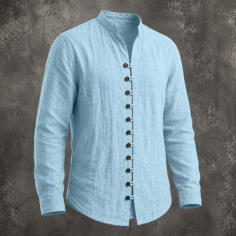 Tomás | Camisa Casual de Cuello Mao