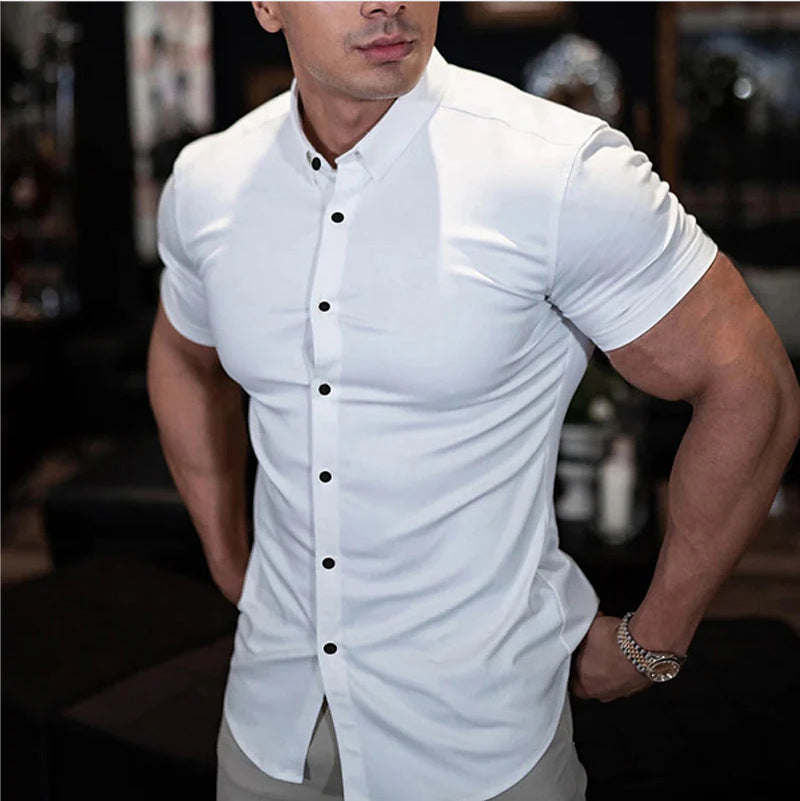 Tomás | Camisa de Manga Corta de Corte Entallado